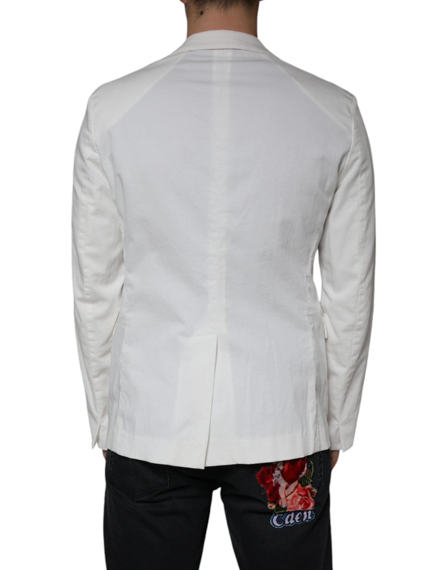 White Single Breasted One Button Dress Formal Blazer