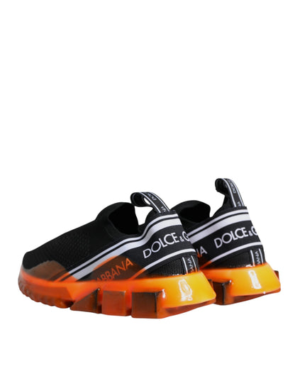 Black Orange Sorrento Slip On Sneakers Shoes