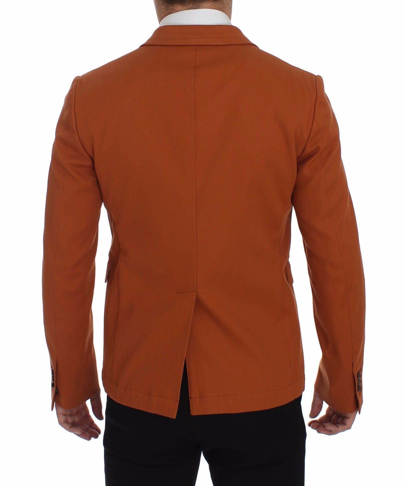 Elegante oranje casual katoenen blend blazer