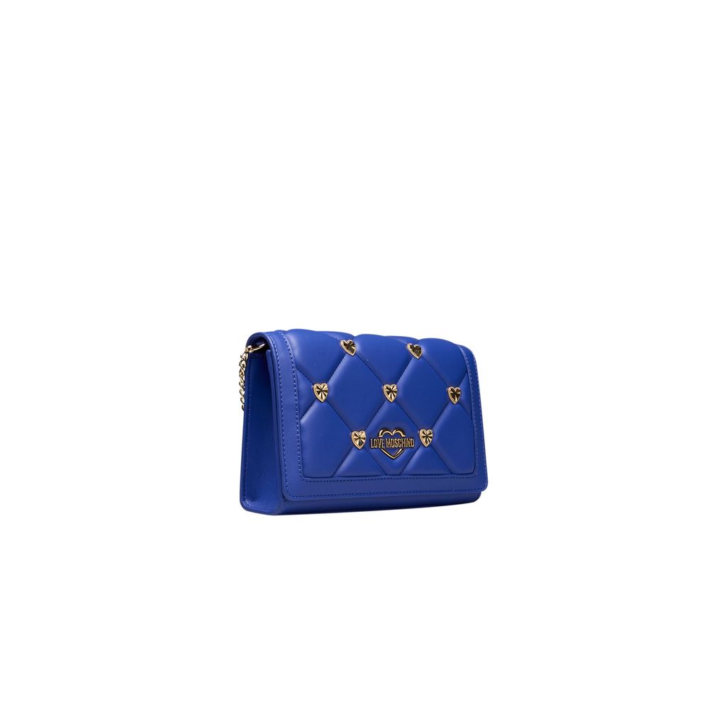 Blue Polyethylene Women Crossbody Bag