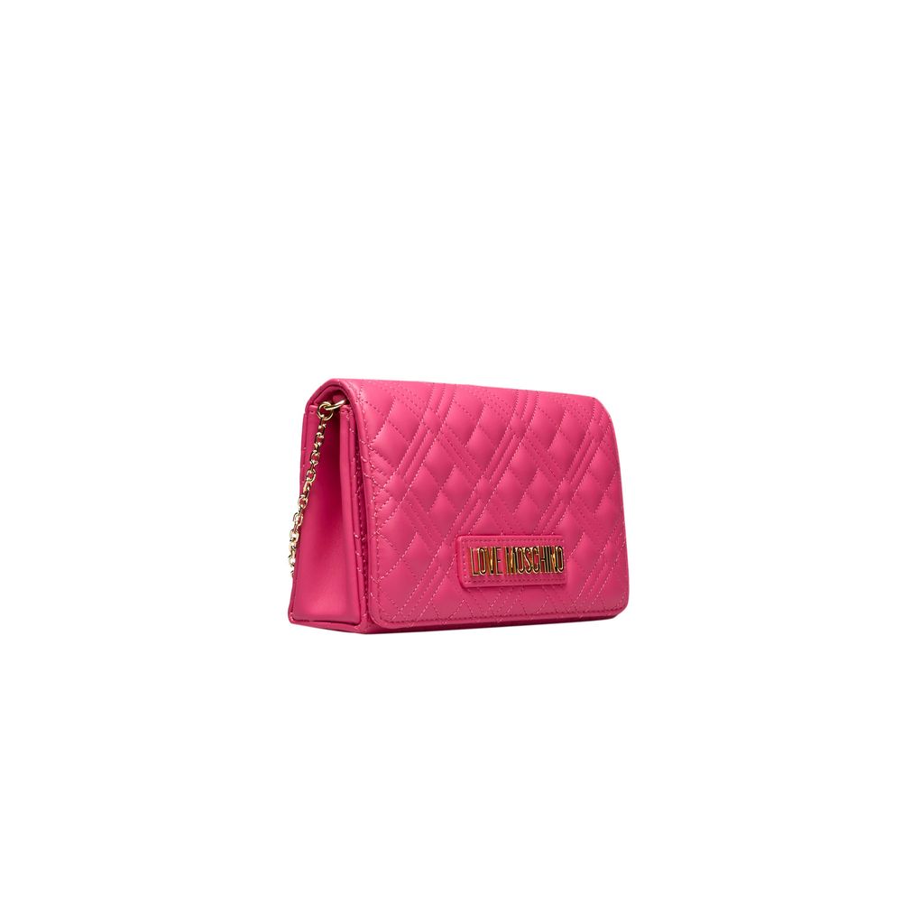 Fuchsia Polyethylene Women Crossbody Bag