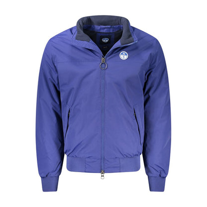 Blue Polyamide Men Jacket