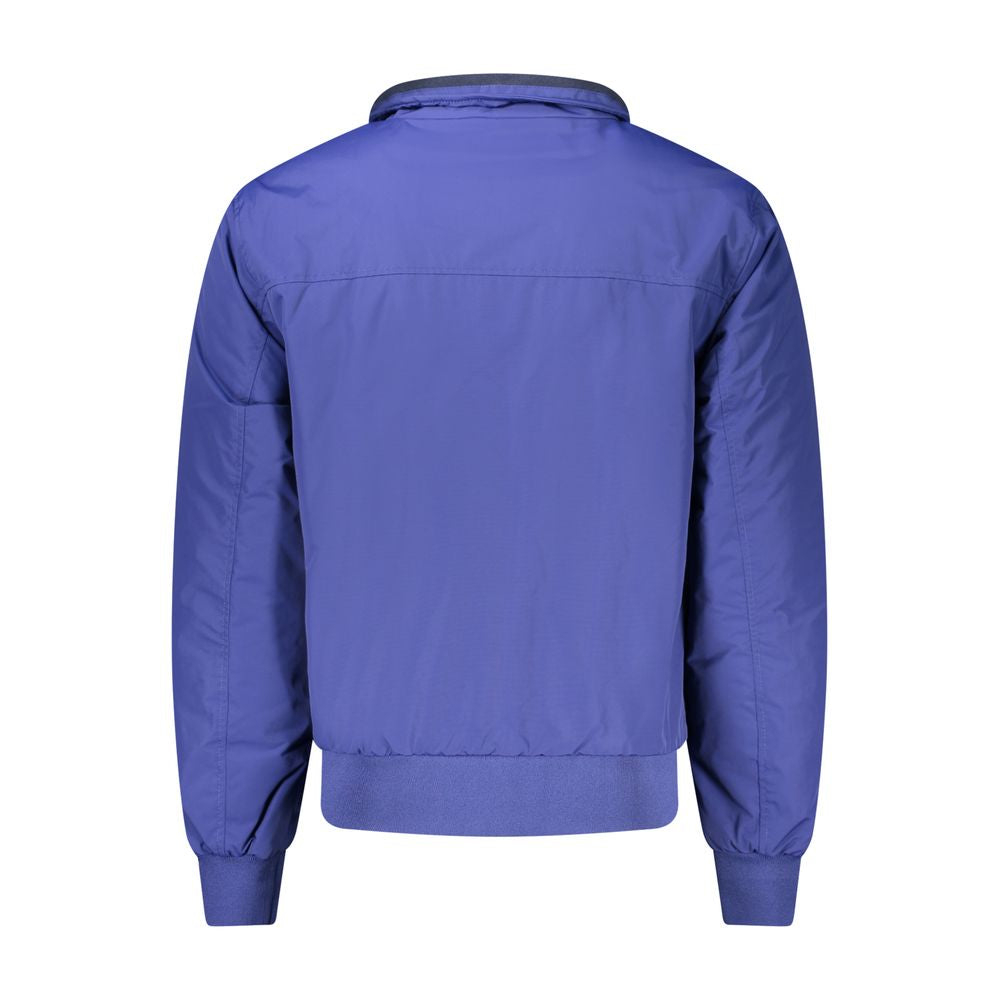 Blue Polyamide Men Jacket