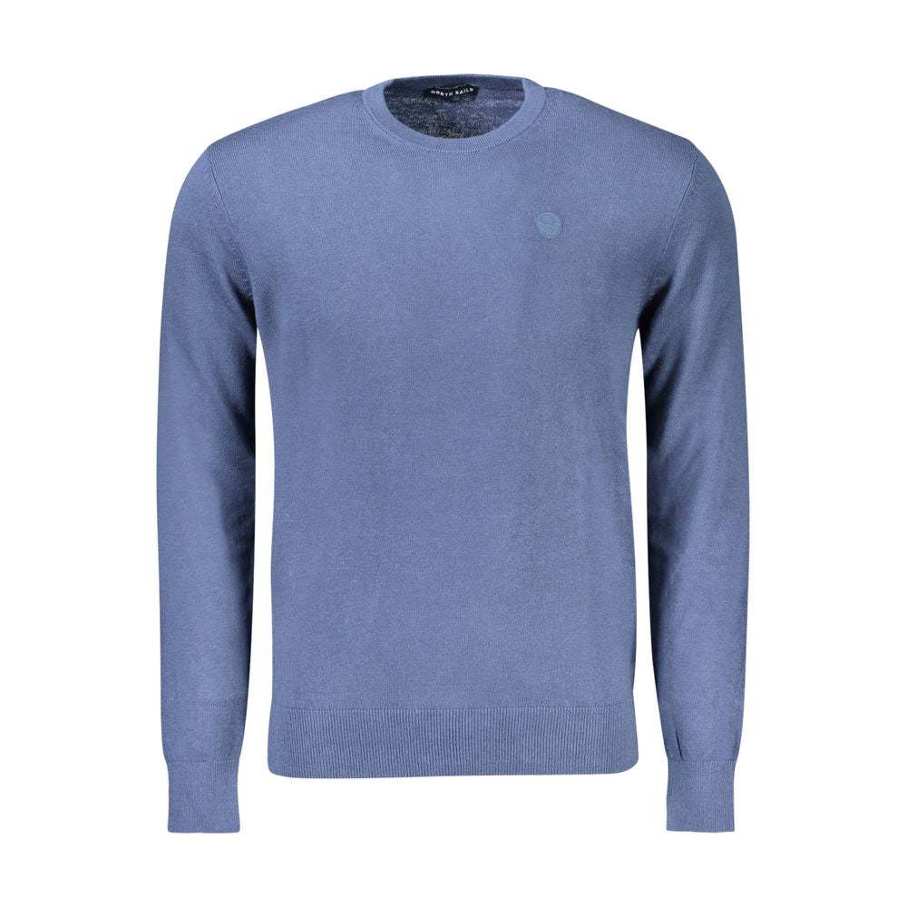 Blue Cotton Men Sweater