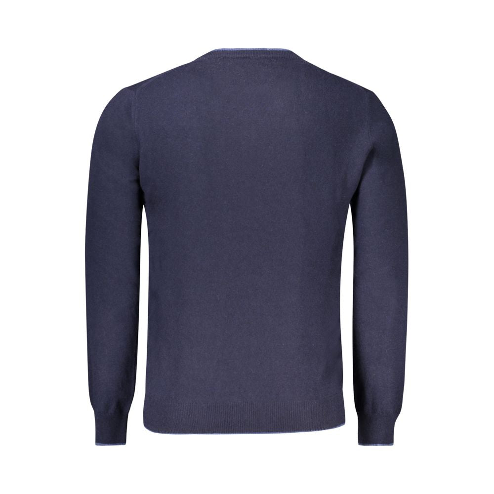 Blue Wool Men Sweater