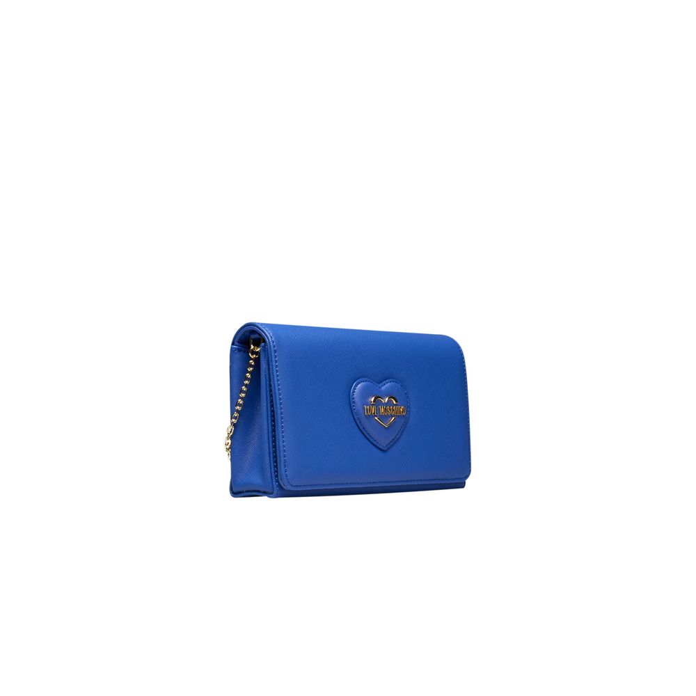 Blue Polyethylene Women Crossbody Bag