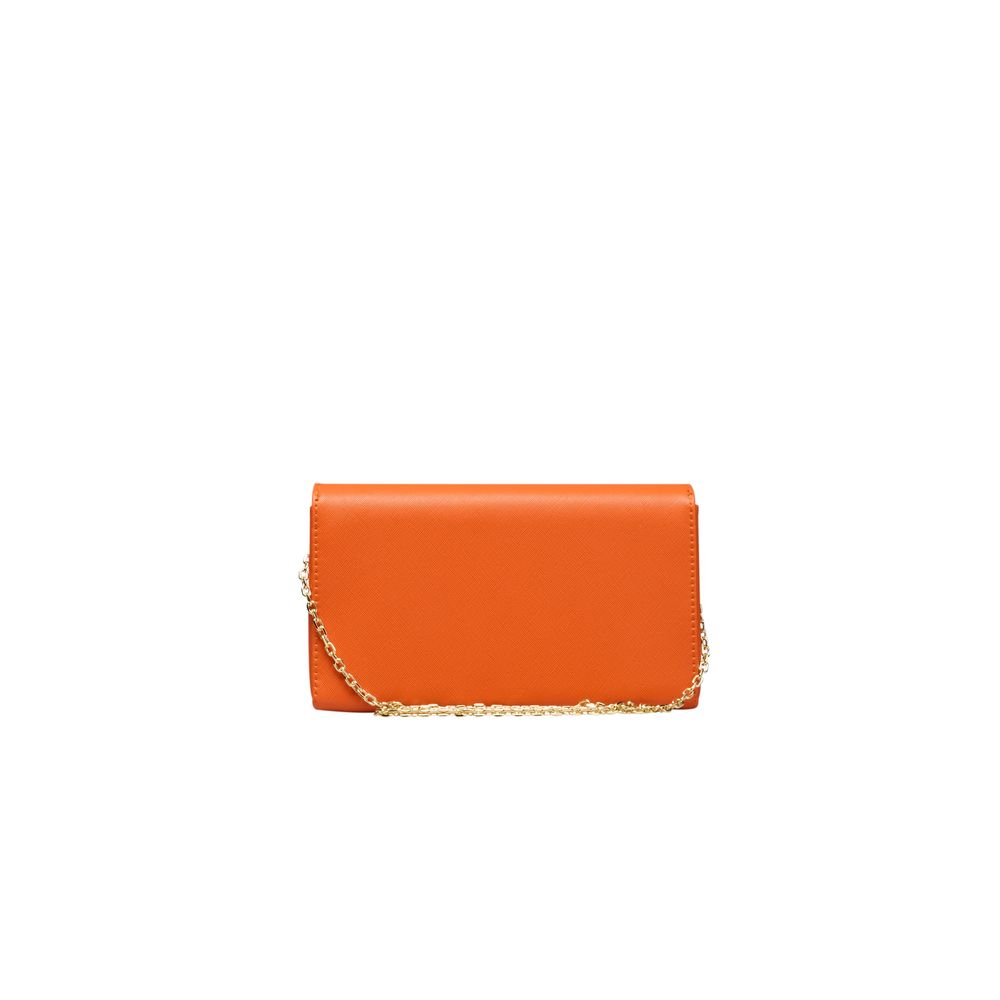 Orange Polyethylene Women Crossbody Bag