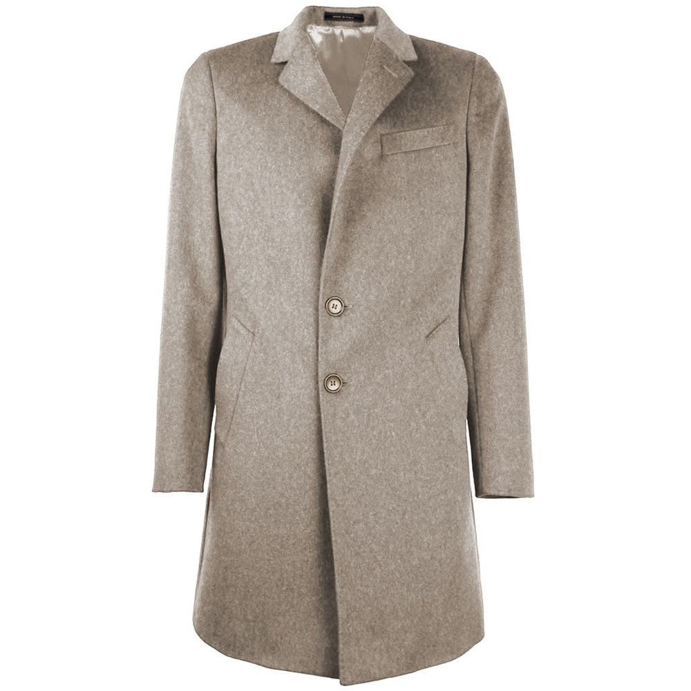 Beige Wool Men's Jacket