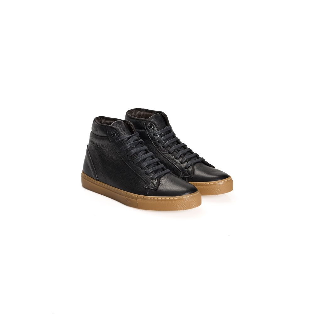 Black Calfskin Men Sneaker