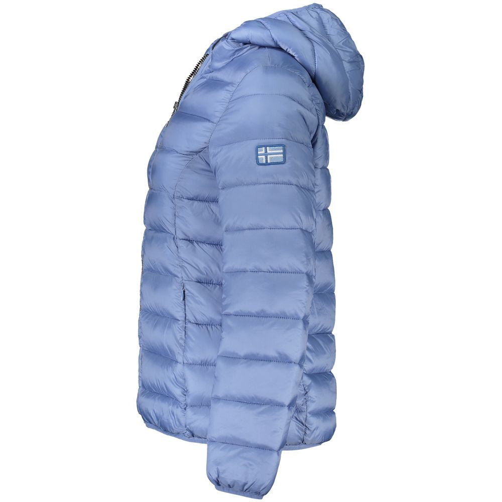 Light Blue Polyamide Women Jacket