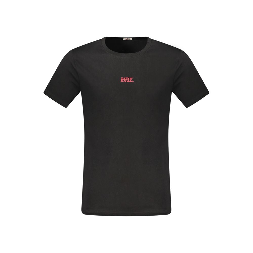 Black Cotton Men T-Shirt