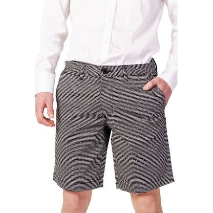 Black And White Cotton Short