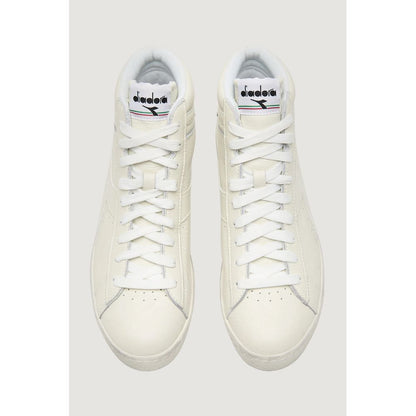 White Synthetic Leather Sneaker