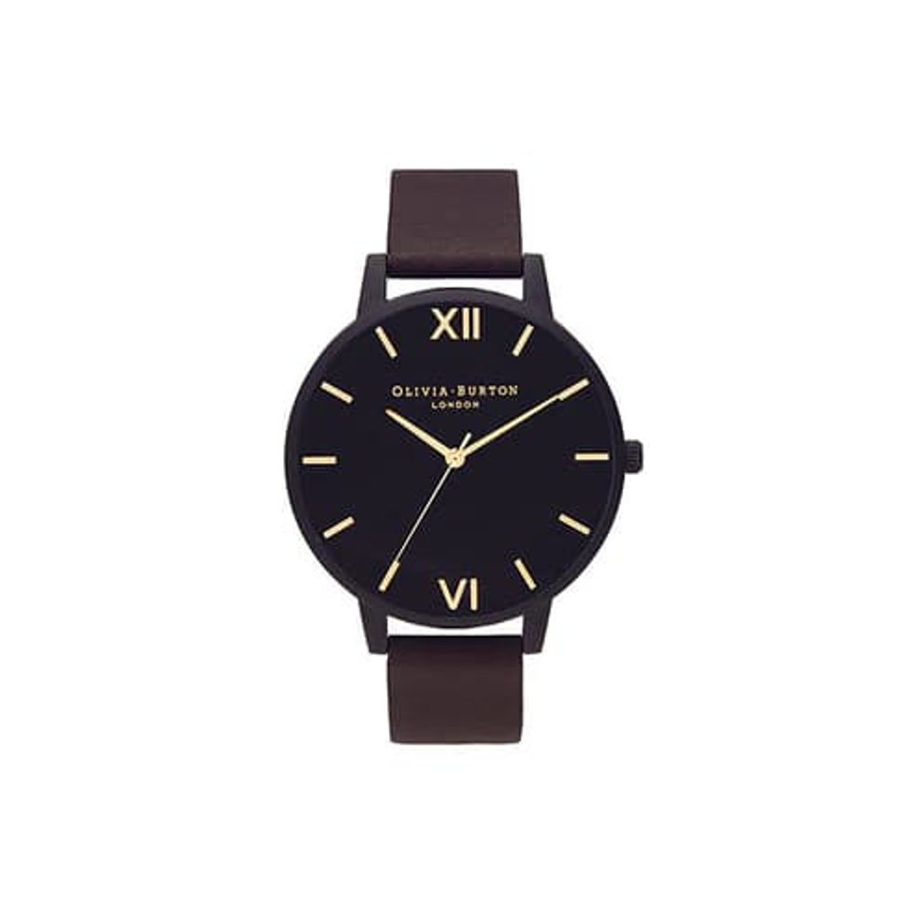 Black Synthetic Leather Watch