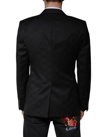 Black Wool Single Breasted Formal Blazer