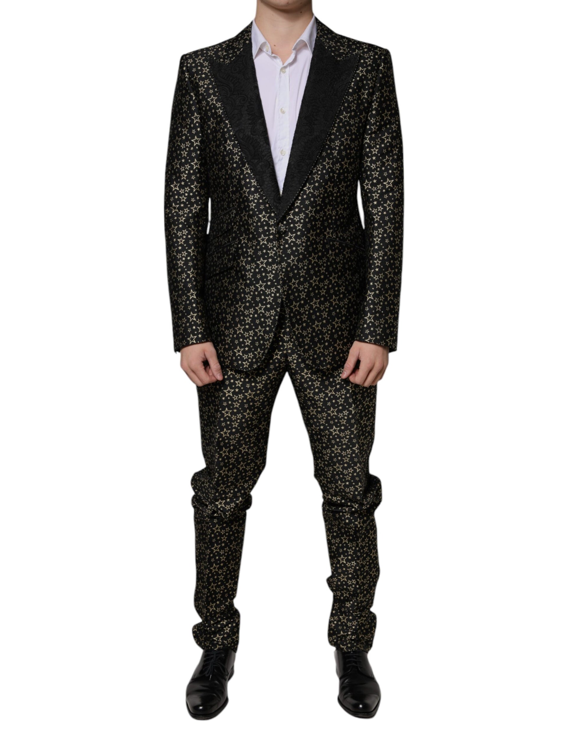 Black Stars Jacquard SICILIA 2 Piece Suit