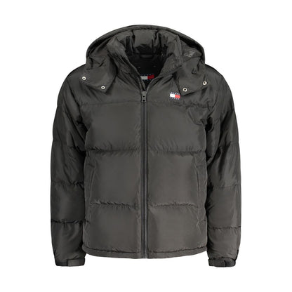 Black Polyester Men Jacket