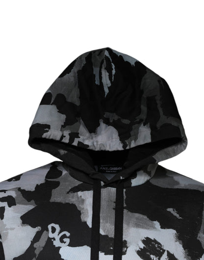 Multicolor Camouflage Men Hooded Sweater