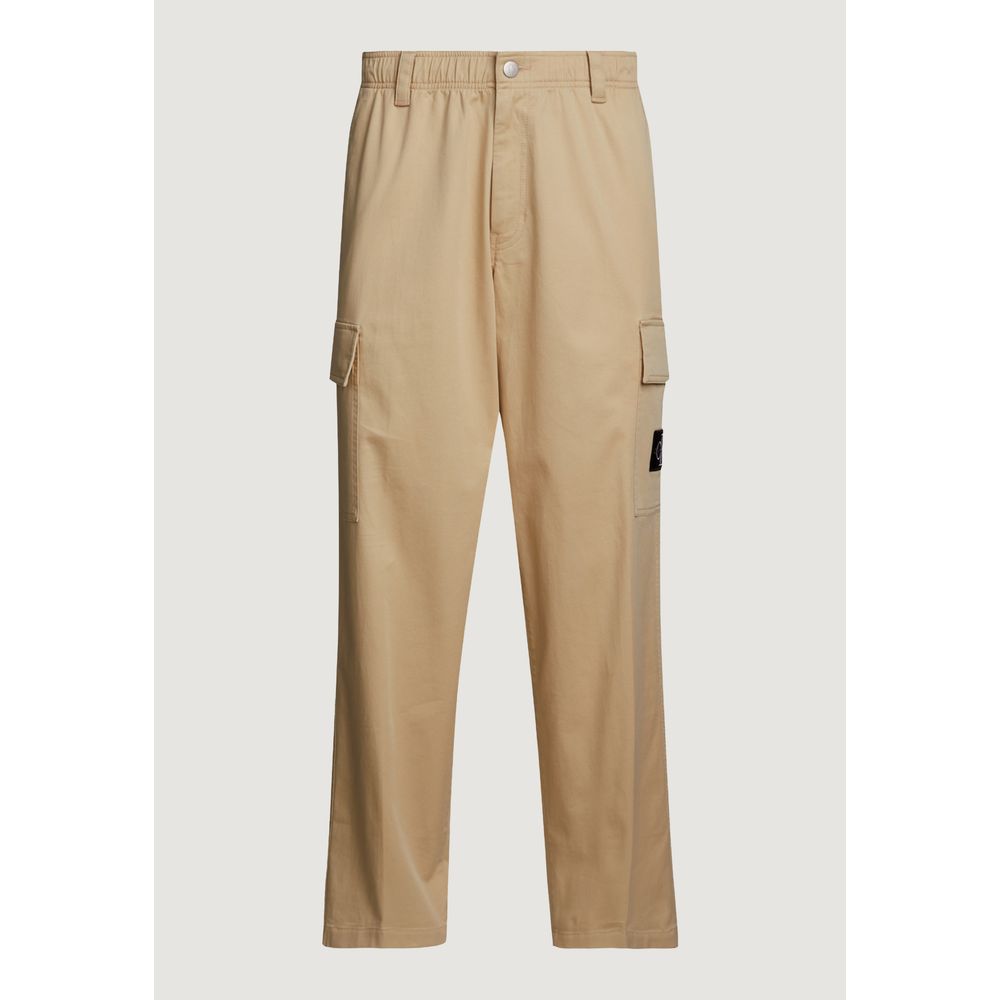 Beige Cotton Rigenerato Jeans & Pant