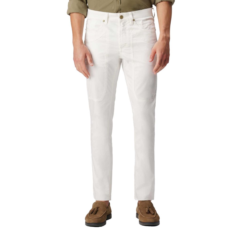 White Cotton Jeans & Pant