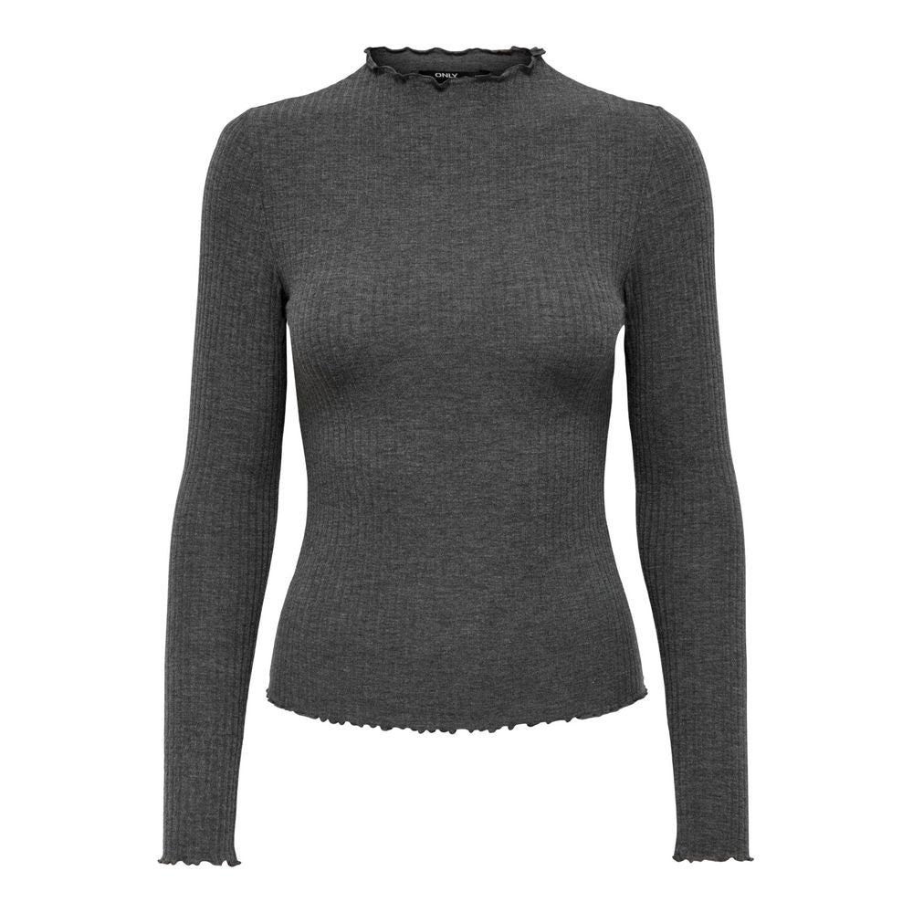 Gray Polyester Sweater