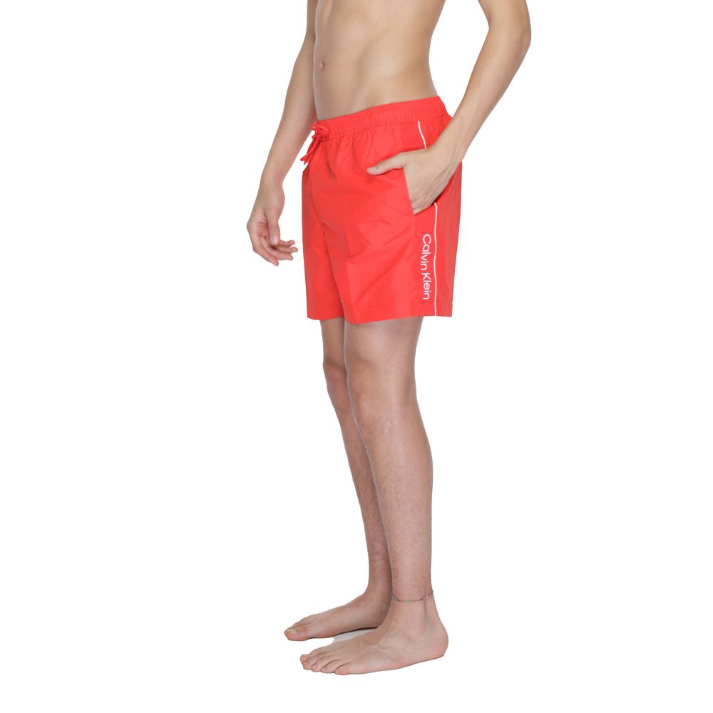 Red Recycled Polyester Swimwear