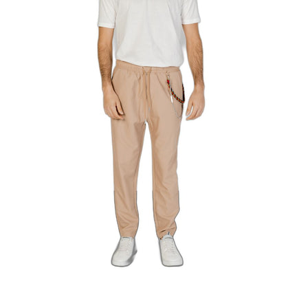 Beige Polyester Jeans & Pant