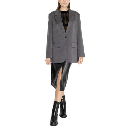 Gray Recycled Polyester Suits & Blazer