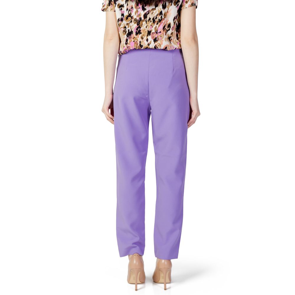 Purple Polyester Jeans & Pant