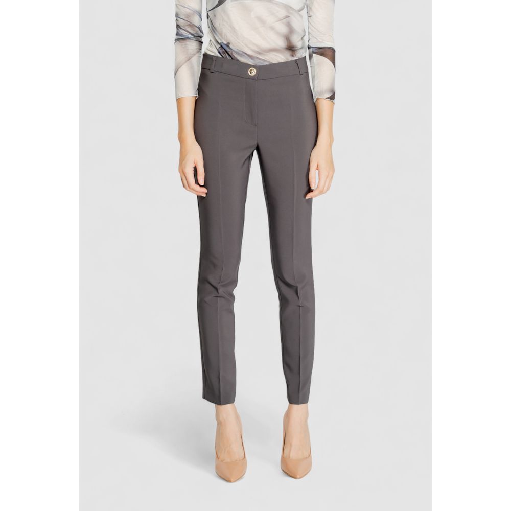 Gray Polyester Jeans & Pant