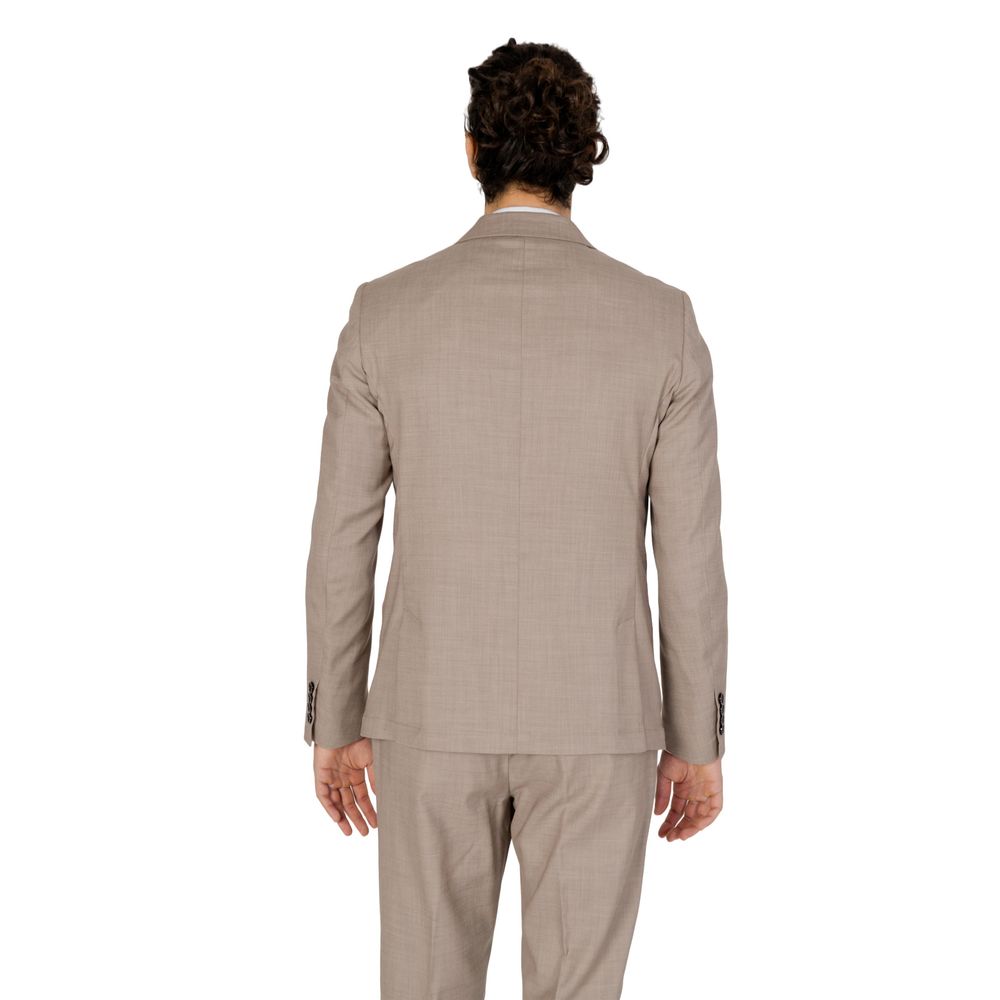 Beige Polyester Suit