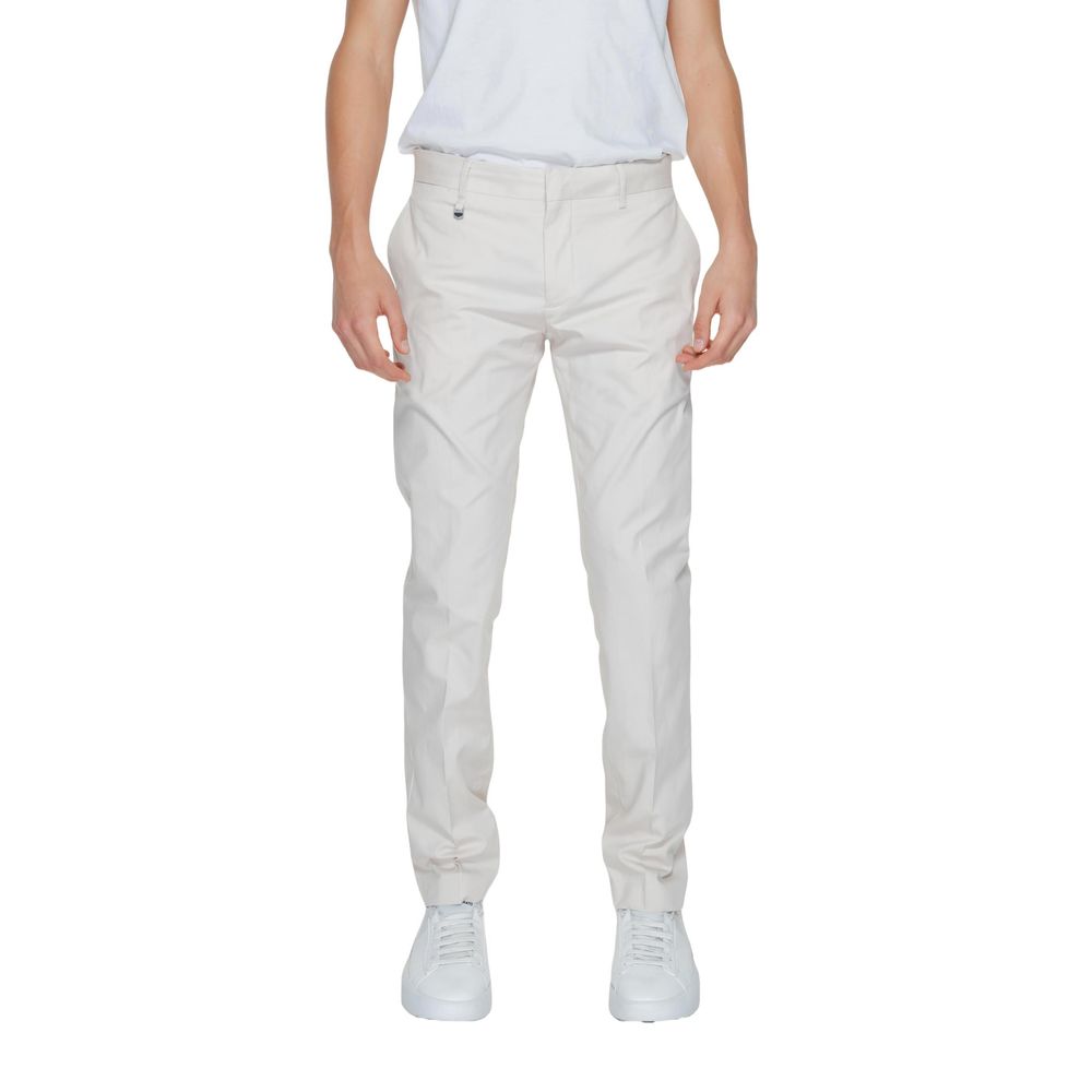 Beige Cotton Jeans & Pant