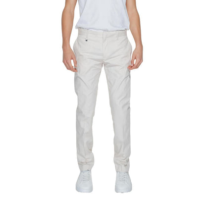 Beige Cotton Jeans & Pant