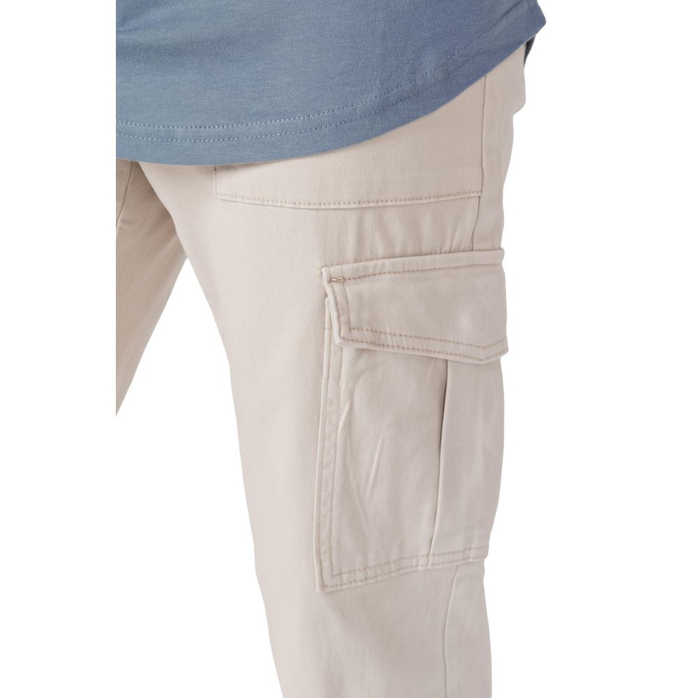 Beige Cotton Jeans & Pant