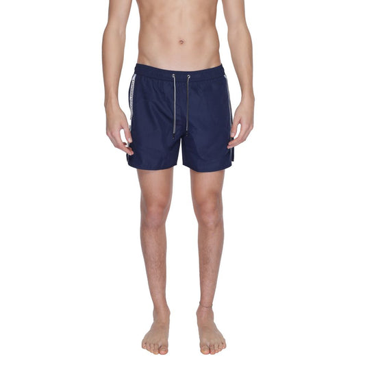 Blue Polyester Swimwear