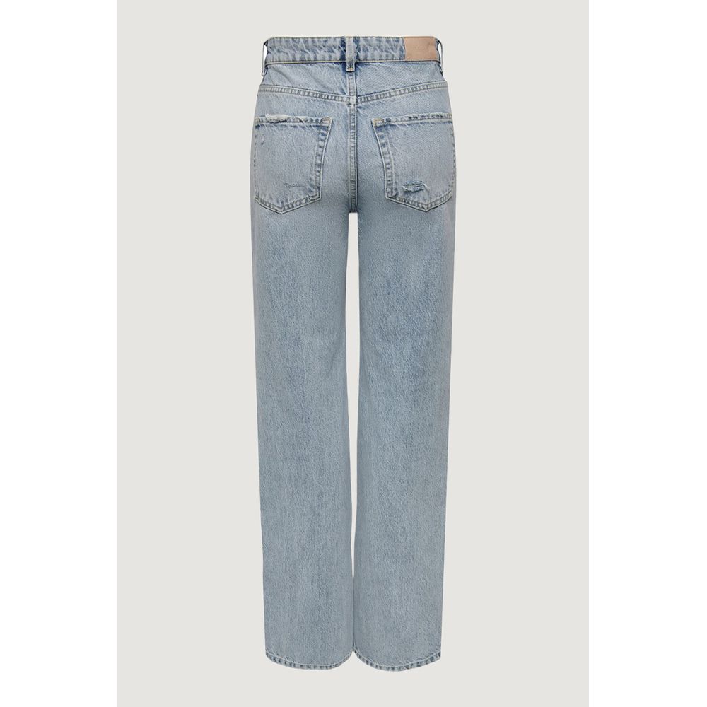 Light Blue Cotton Jeans & Pant