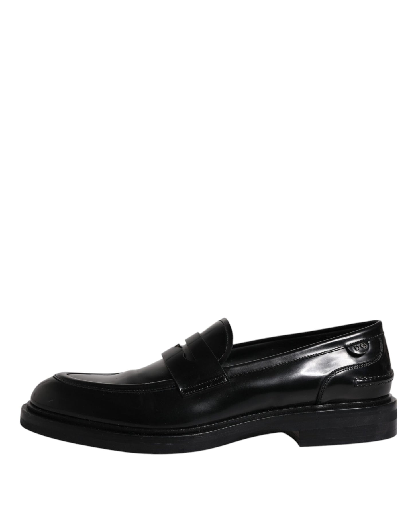 Black Leather Mocassin Formal Dress Shoes