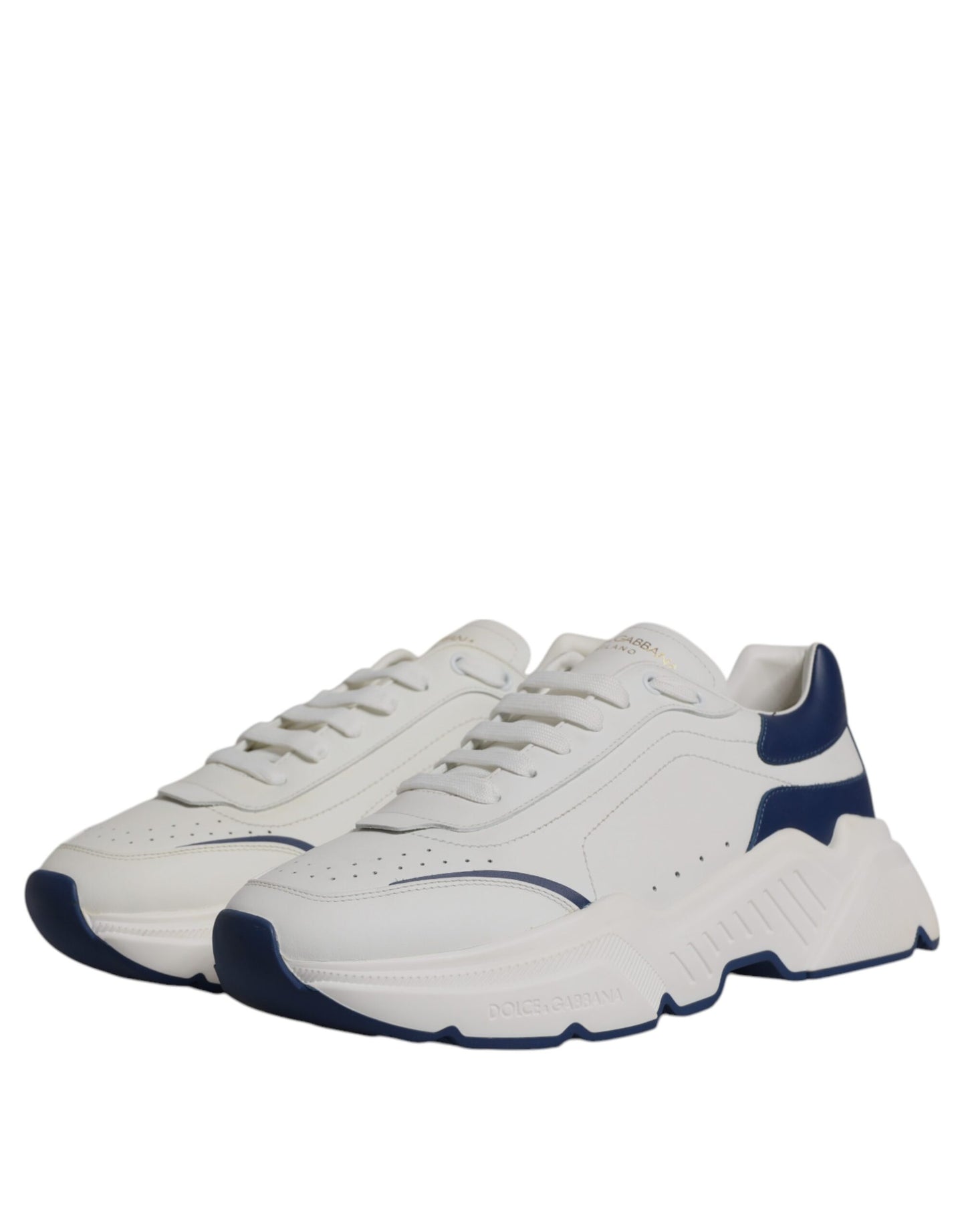 White Blue DAYMASTER Leather Sneakers Shoes