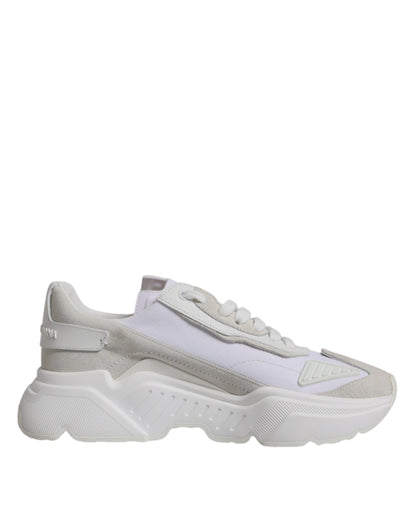 White Leather Daymaster Low Top Sneakers Shoes