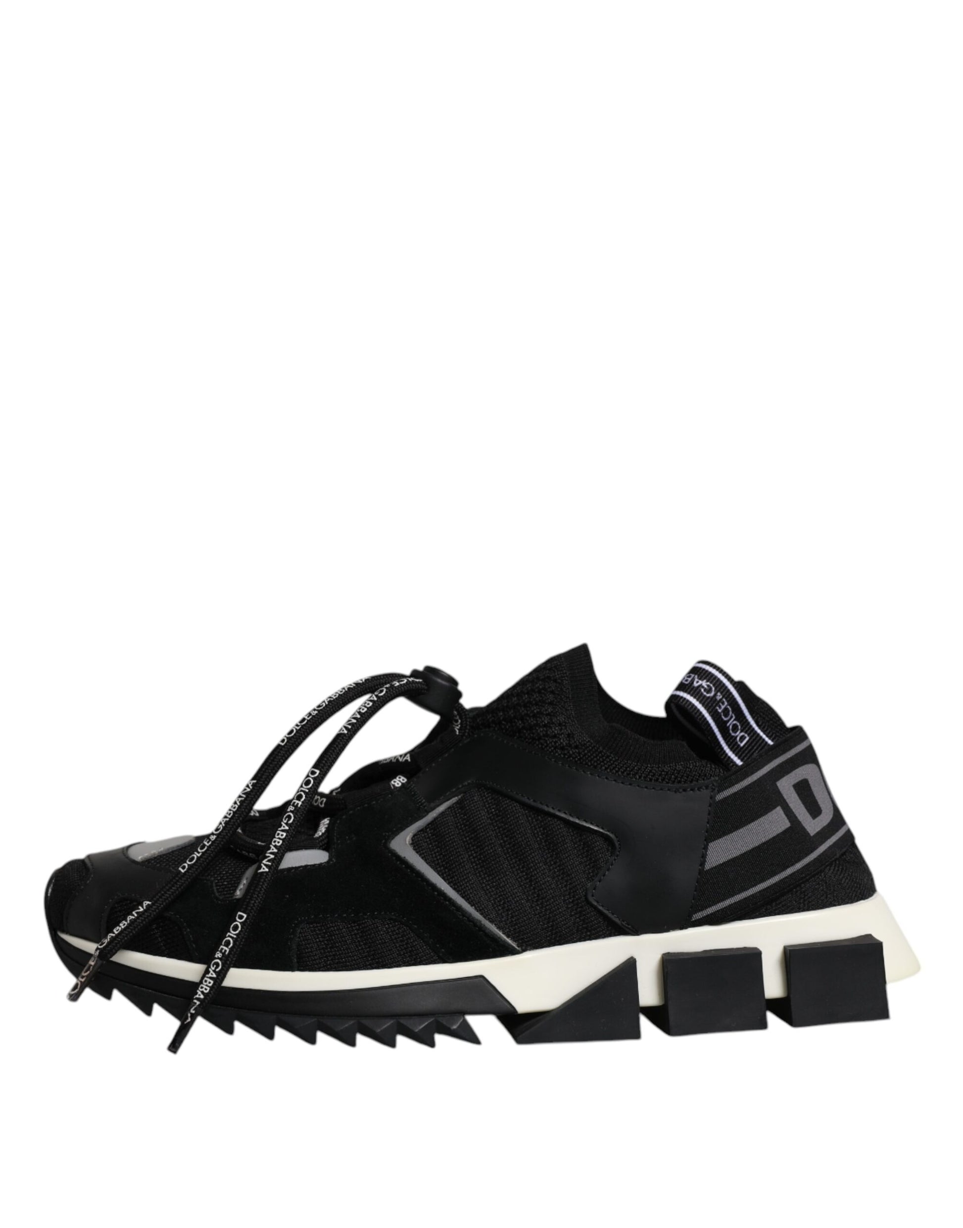 Black White Logo Sorrento Mens Sneakers Shoes