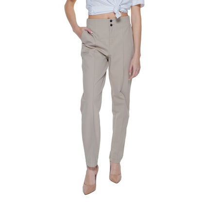 Beige Polyamide Jeans & Pant