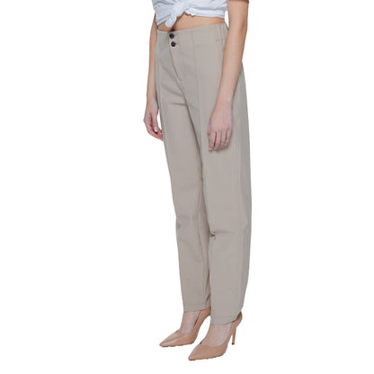 Beige Polyamide Jeans & Pant