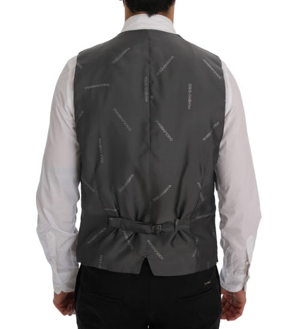 Elegante gestreepte grijze gilet