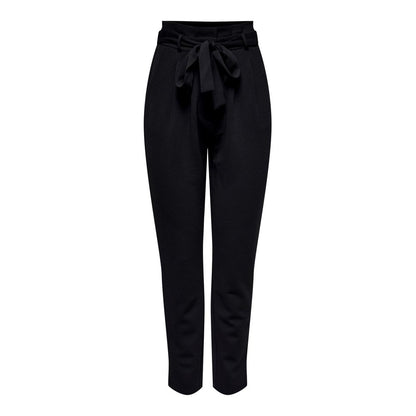 Black Polyester Jeans & Pant