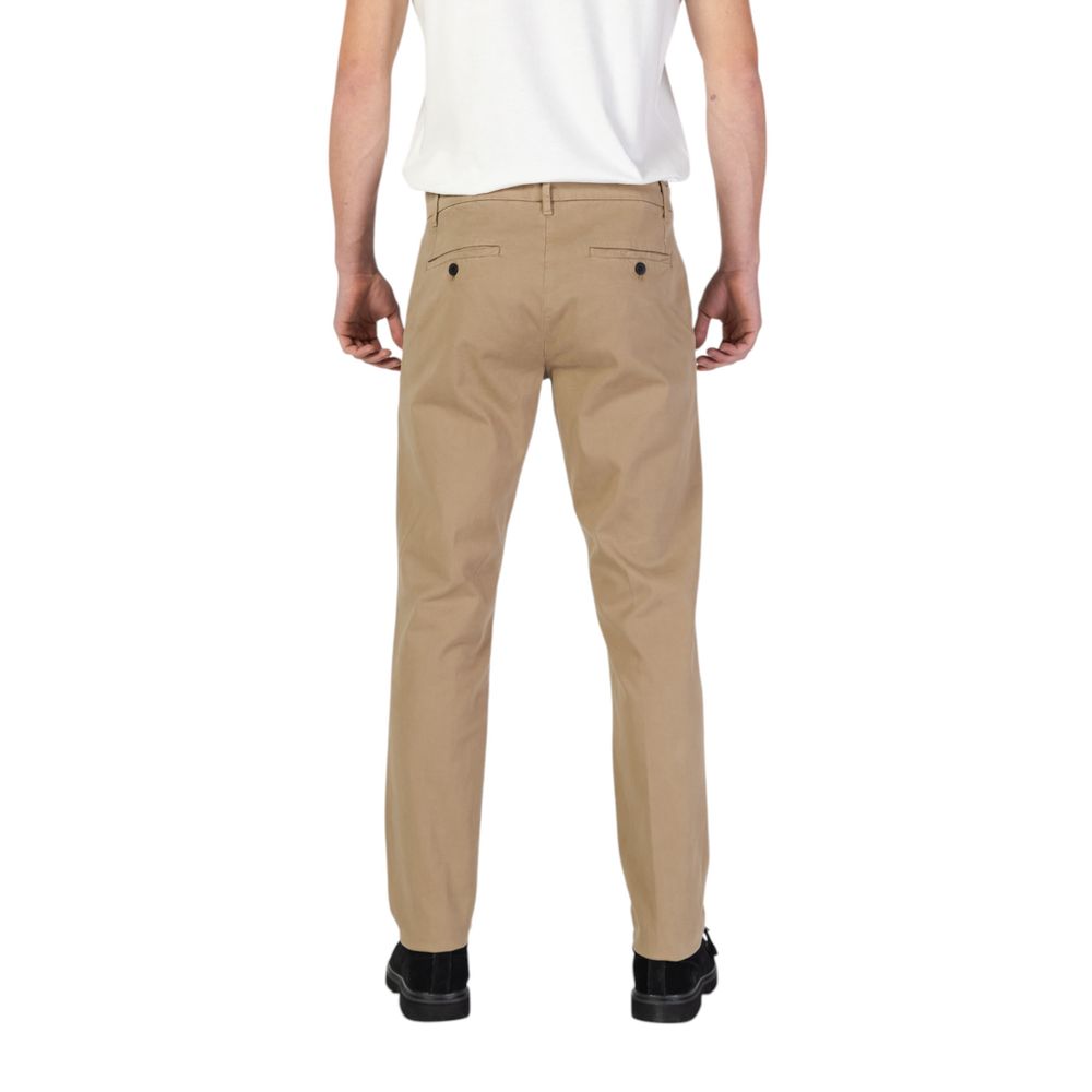 Beige Cotton Jeans & Pant