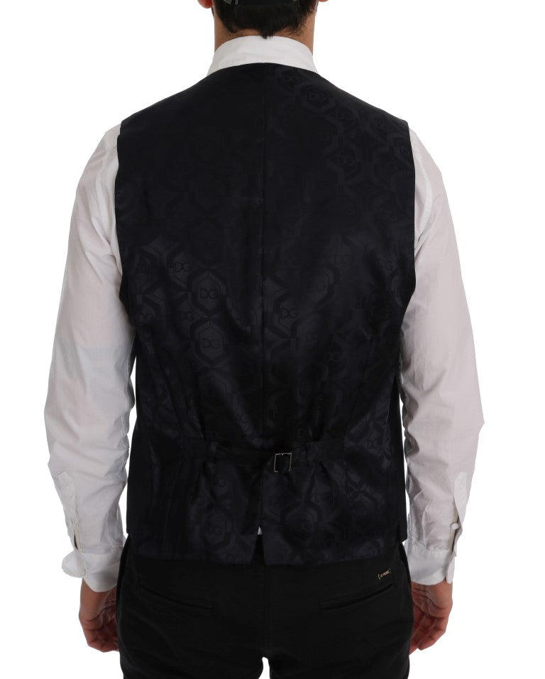 Strak gestreept wollen gilet vest