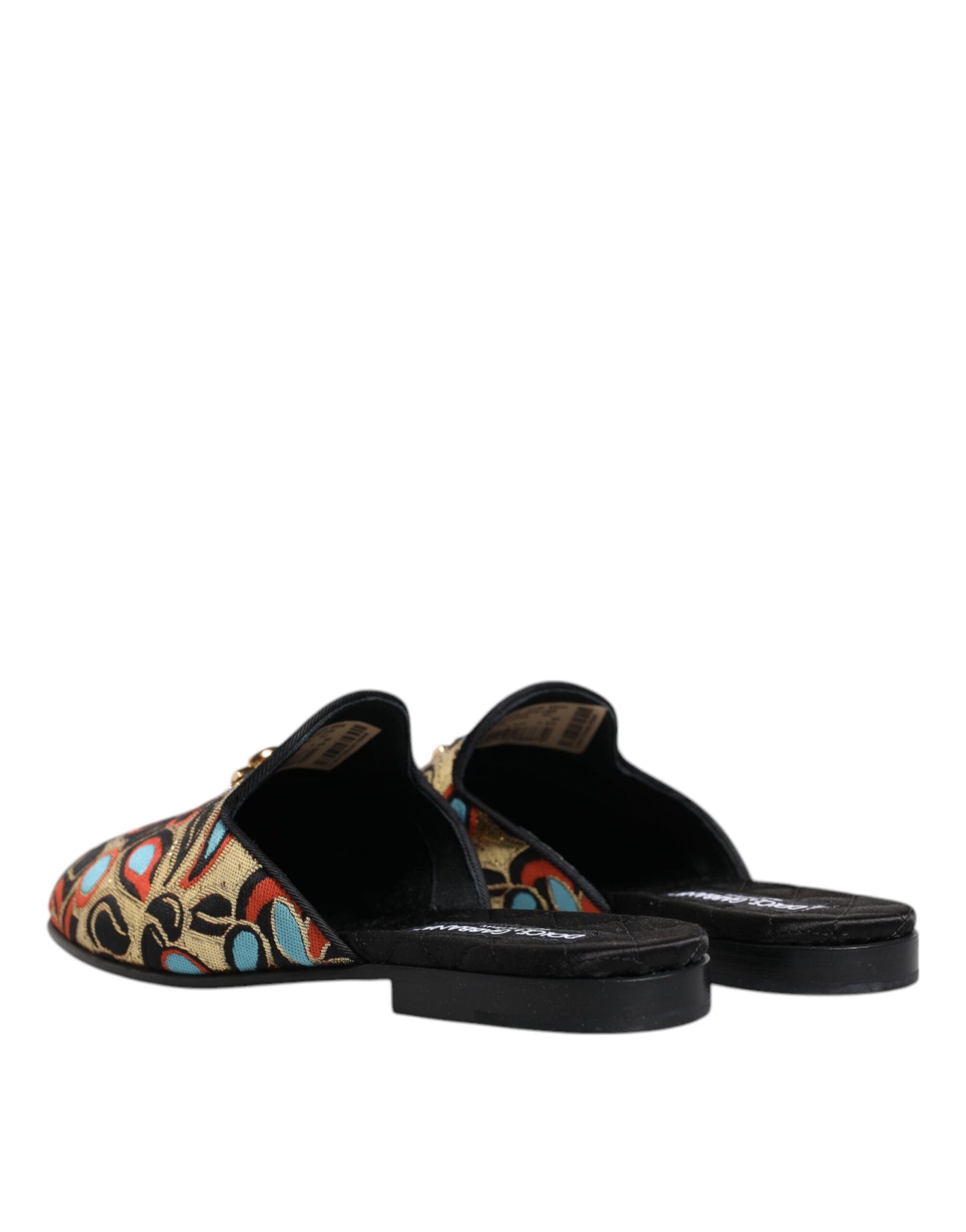 Multicolor Jacquard Logo Flat Sandals Shoes