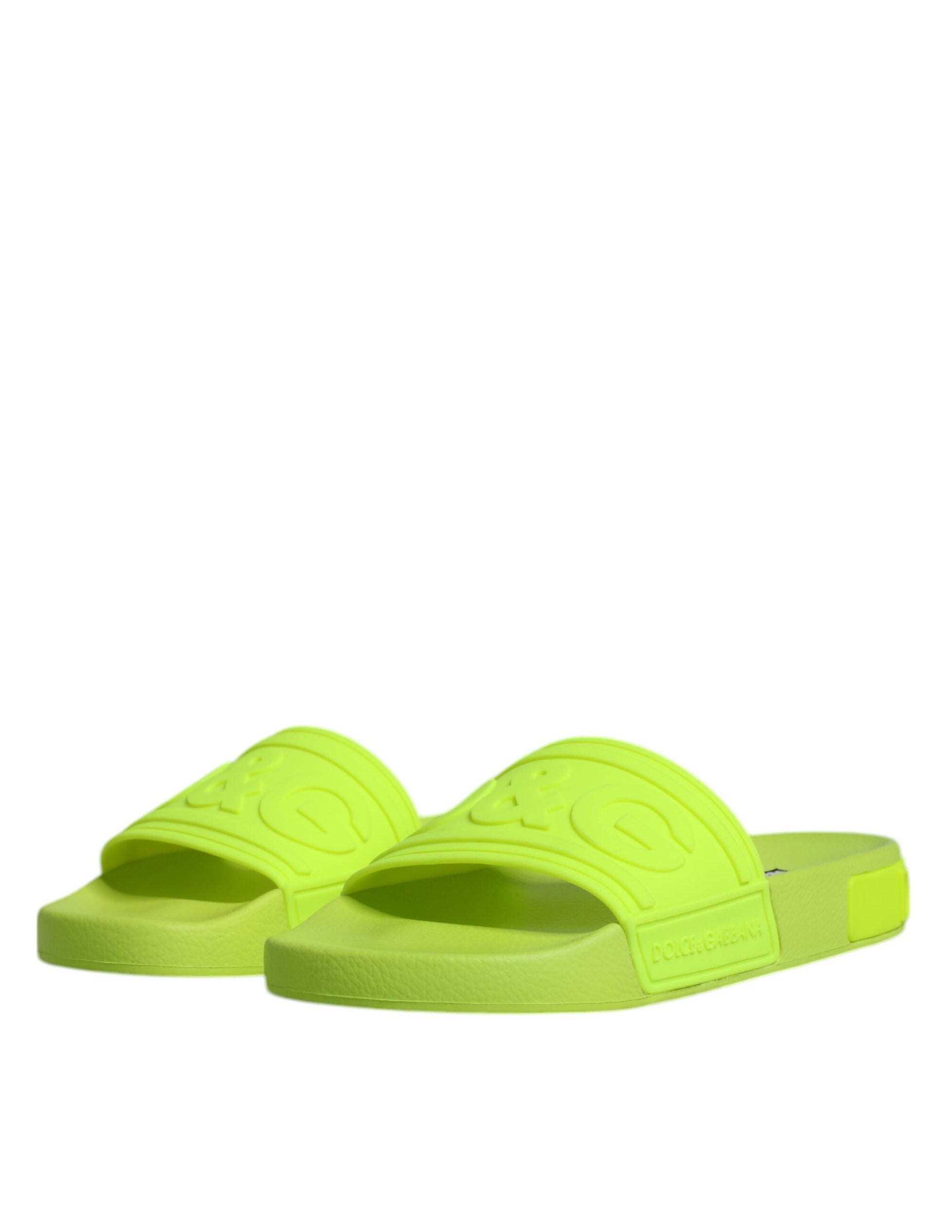 Green Rubber Slides Sandals Beachwear Shoes