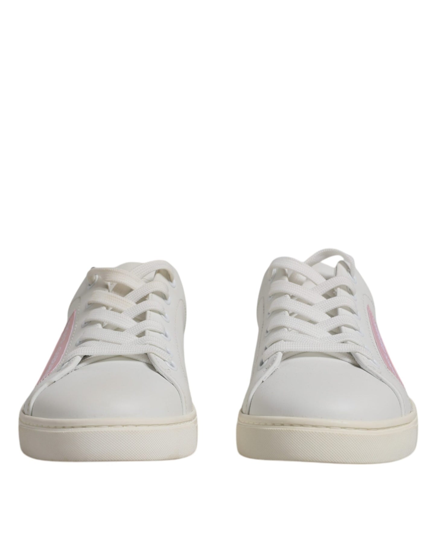 White Classic Calf Leather Sneakers Shoes