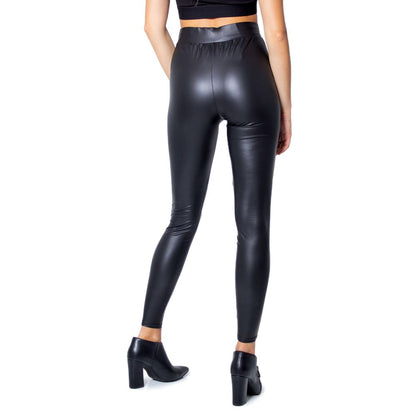 Black Polyester Jeans & Pant